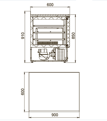 Холодильний стіл Polair TMi2-G (двоє дверей)