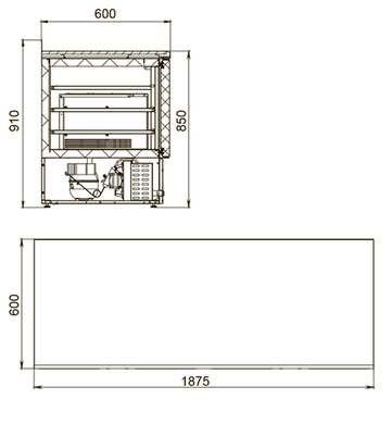 Холодильний стіл Polair TMi4-G (четверо дверей)