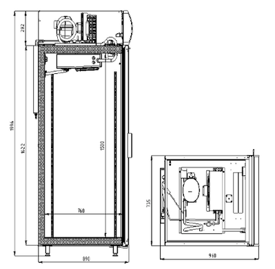 Морозильна шафа Polair DB107-S (двері скло)