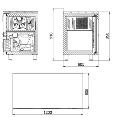 Холодильний стіл Polair TM2-GC (двоє дверей)