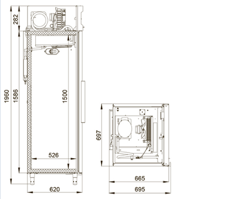 Холодильна шафа Polair CV105-S (однокамерний)