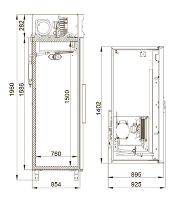 Холодильный шкаф Polair CV114-S (двухкамерный)