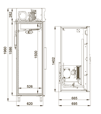 Холодильна шафа Polair CM110-S (двокамерний)