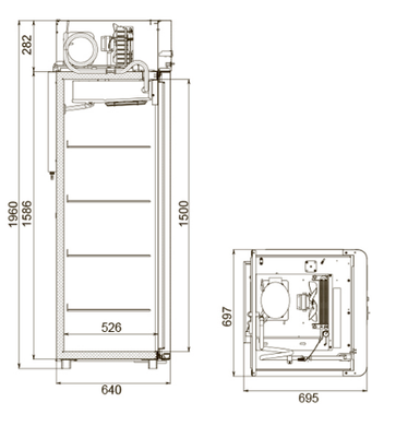 Холодильный шкаф Polair CM105-Sm-Alu (однодверный)