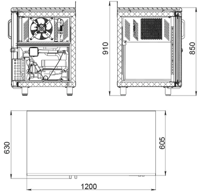 Холодильный стол Polair TD2-G (две двери стекло)